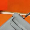 DR96 Factory Kelly Togo Leather Seagull Grey Silver Hardware 25cm Full Handmade