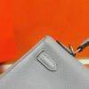 DR96 Factory Kelly Togo Leather Seagull Grey Silver Hardware 25cm Full Handmade