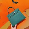 DR96 Factory Kelly Togo Leather Forest Green Silver Hardware 25cm Full Handmade