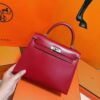 2025-12-25_104421_270 DR96 Factory Kelly Shiny Box Leather Bordeaux Red Silver Hardware 25cm Full Handmade