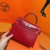 2025-12-25_104423_101 DR96 Factory Kelly Shiny Box Leather Bordeaux Red Silver Hardware 25cm Full Handmade
