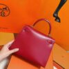 2025-12-25_104424_895 DR96 Factory Kelly Shiny Box Leather Bordeaux Red Silver Hardware 25cm Full Handmade
