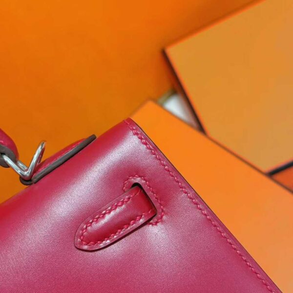 2025-12-25_104430_270-1 DR96 Factory Kelly Shiny Box Leather Bordeaux Red Silver Hardware 25cm Full Handmade