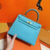 DR96 Factory Kelly Epsom Leather Candy Blue Gold Hardware 25cm Full Handmade