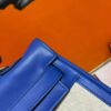 2025-12-25_104900_748 DR96 Factory Kelly Swift Leather & Canvas Shiny Blue Silver Hardware 40cm Full Handmade
