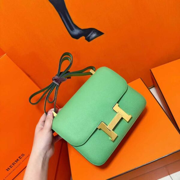 DR96 Factory Constance Epsom Leather Avocado Green Gold Hardware 24cm Full Handmade