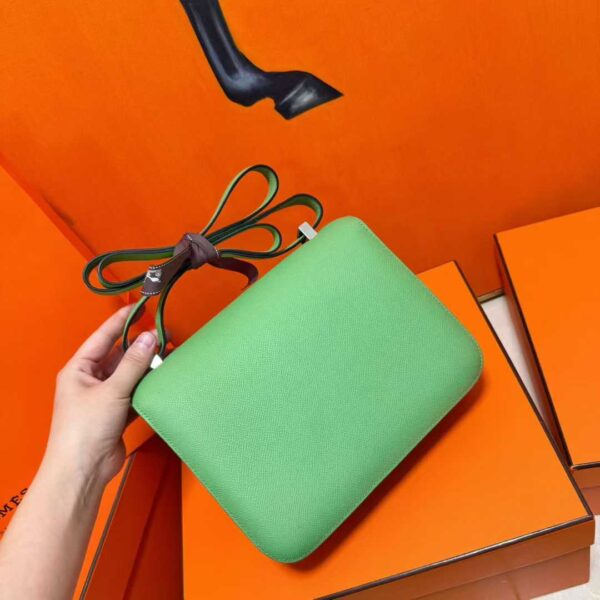 DR96 Factory Constance Epsom Leather Avocado Green Silver Hardware 24cm Full Handmade