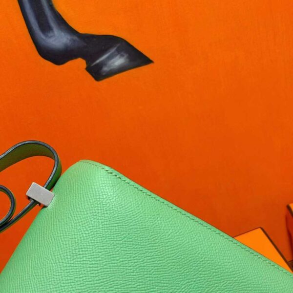 DR96 Factory Constance Epsom Leather Avocado Green Silver Hardware 24cm Full Handmade