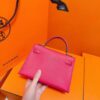 DR96 Factory Mini Kelly Epsom Leather 5J Rose Pink Silver Hardware 19cm Full Handmade