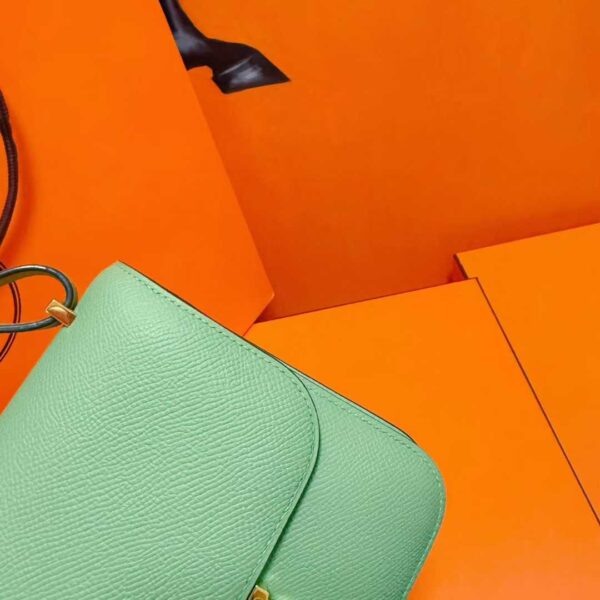 DR96 Factory Constance Epsom Leather Avocado Green Gold Hardware 18cm Full Handmade