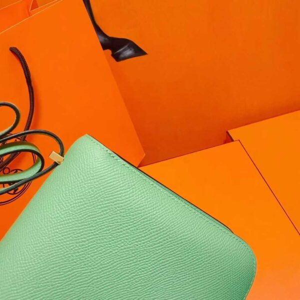 DR96 Factory Constance Epsom Leather Avocado Green Gold Hardware 18cm Full Handmade