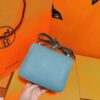 DR96 Factory Constance Epsom Leather Denim Blue Gold Hardware 18cm Full Handmade