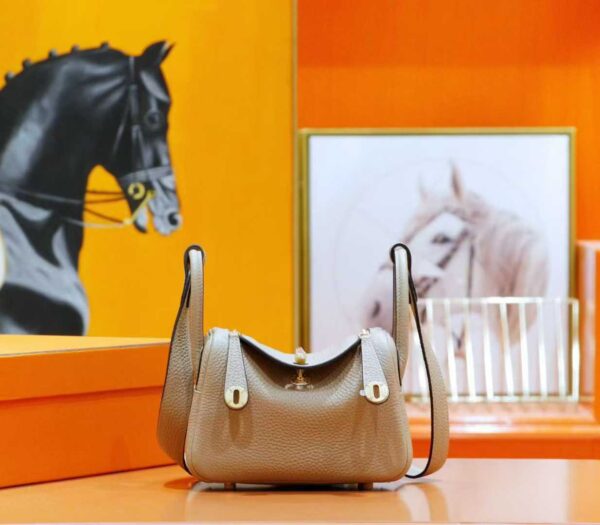 DR96 Factory Lindy Togo Leather Turtledove Grey Gold Hardware 20cm Full Handmade