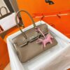 2026-03-24_090023_376 DR96 Factory Birkin Shoulder Evercolor Leather Etoupe Grey Silver Hardware 29cm Full Handmade