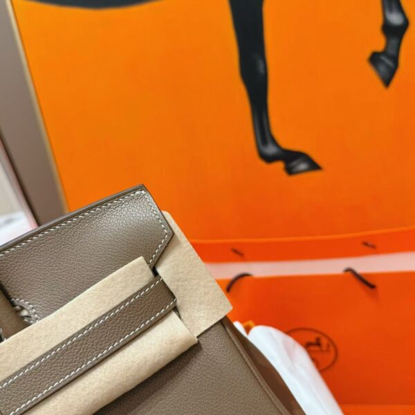 2026-03-24_090025_305 DR96 Factory Birkin Shoulder Evercolor Leather Etoupe Grey Silver Hardware 29cm Full Handmade