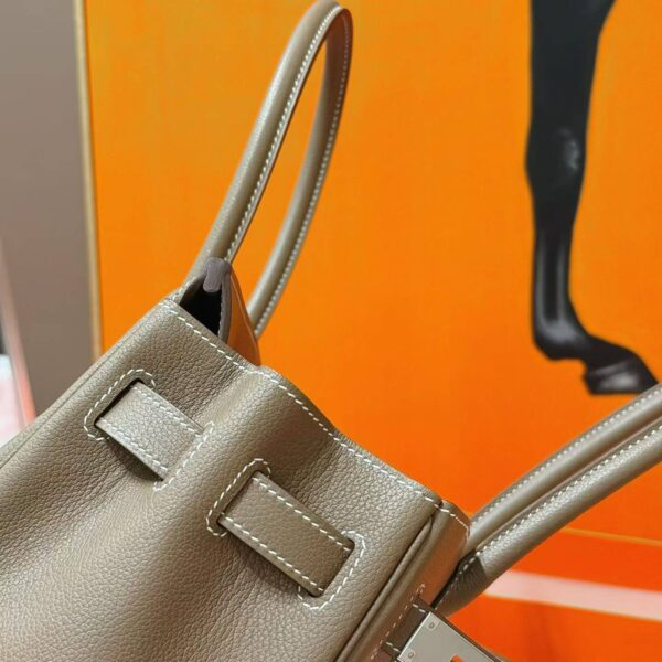 2026-03-24_090028_817 DR96 Factory Birkin Shoulder Evercolor Leather Etoupe Grey Silver Hardware 29cm Full Handmade