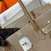 2026-03-24_090030_296 DR96 Factory Birkin Shoulder Evercolor Leather Etoupe Grey Silver Hardware 29cm Full Handmade