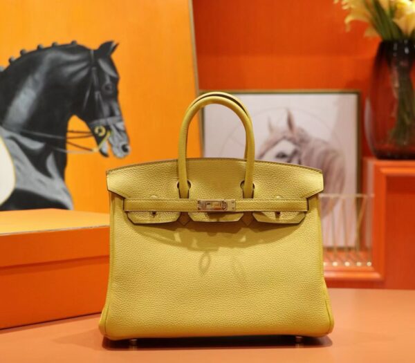 DR96 Factory Birkin Togo Leather Amber Yellow Gold Hardware 25cm Full Handmade