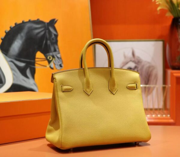 DR96 Factory Birkin Togo Leather Amber Yellow Gold Hardware 25cm Full Handmade