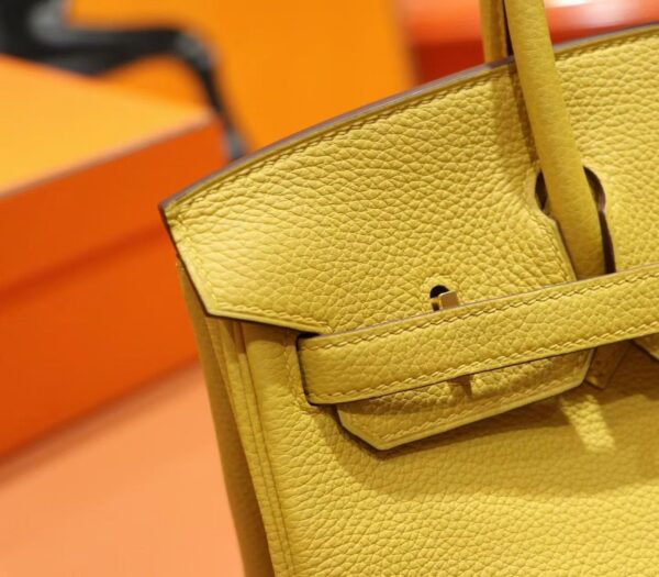 DR96 Factory Birkin Togo Leather Amber Yellow Gold Hardware 25cm Full Handmade