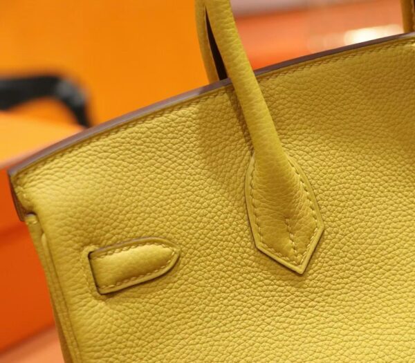 DR96 Factory Birkin Togo Leather Amber Yellow Gold Hardware 25cm Full Handmade