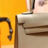 DR96 Factory Kelly Epsom Leather Light Khaki Silver Hardware 25cm Full Handmade