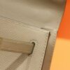 DR96 Factory Kelly Epsom Leather Light Khaki Silver Hardware 25cm Full Handmade