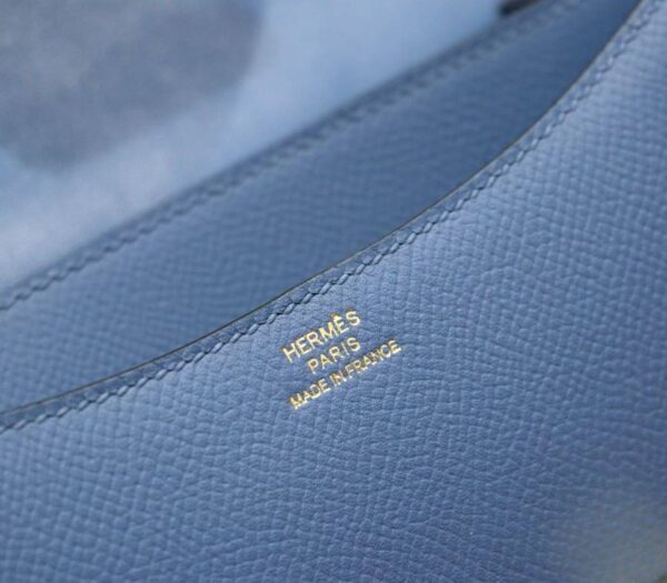 DR96 Factory Constance Epsom Leather Gem Blue Gold Hardware 18cm Full Handmade