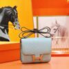 DR96 Factory Constance Epsom Sweet Light Blue Silver Hardware 18cm Full Handmade