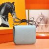 DR96 Factory Constance Epsom Sweet Light Blue Silver Hardware 18cm Full Handmade