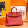 DR96 Factory Birkin Togo Leather Chinese Red Gold Hardware 25cm Full Handmade