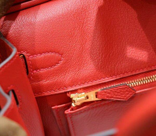DR96 Factory Birkin Togo Leather Chinese Red Gold Hardware 25cm Full Handmade