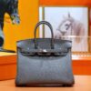 DR96 Factory Birkin Togo Leather Deep Grey Silver Hardware 25cm Full Handmade
