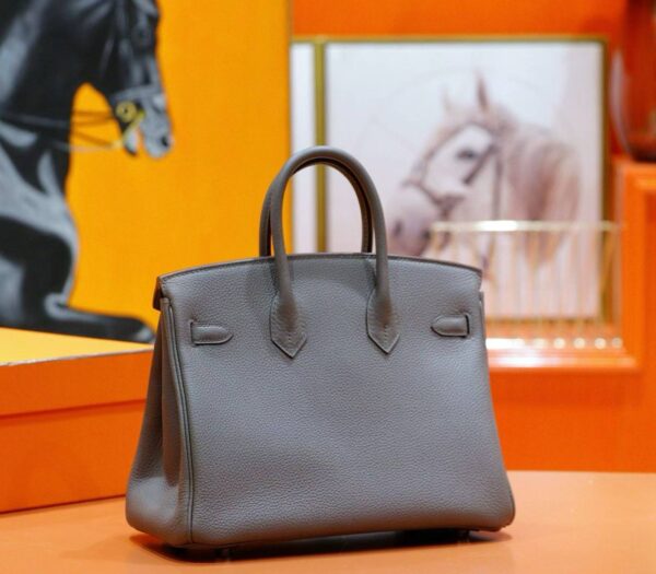 DR96 Factory Birkin Togo Leather Deep Grey Silver Hardware 25cm Full Handmade