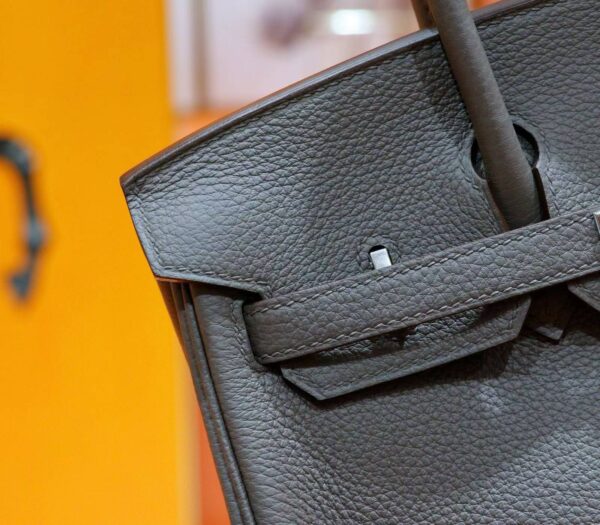 DR96 Factory Birkin Togo Leather Deep Grey Silver Hardware 25cm Full Handmade
