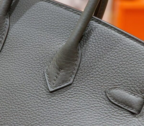DR96 Factory Birkin Togo Leather Deep Grey Silver Hardware 25cm Full Handmade