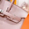 DR96 Factory Birkin Togo Leather Light Purple Pink Silver Hardware 25cm Full Handmade