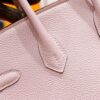 DR96 Factory Birkin Togo Leather Light Purple Pink Silver Hardware 25cm Full Handmade
