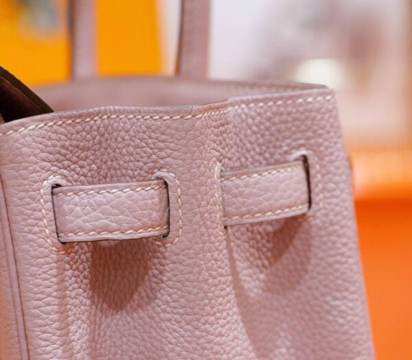 DR96 Factory Birkin Togo Leather Light Purple Pink Silver Hardware 25cm Full Handmade