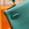 2026-04-09_101044_312 DR96 Factory Kelly Togo Leather Peacock Green Gold Hardware 25cm Full Handmade