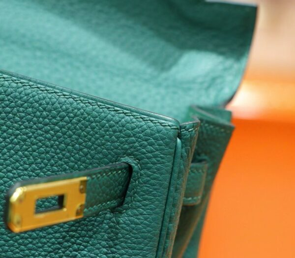 2026-04-09_101046_560 DR96 Factory Kelly Togo Leather Peacock Green Gold Hardware 25cm Full Handmade