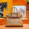 DR96 Factory Birkin Evercolor Leather Gold Brwon Gold Hardware 30cm Full Handmade