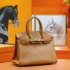 DR96 Factory Birkin Evercolor Leather Gold Brwon Gold Hardware 30cm Full Handmade