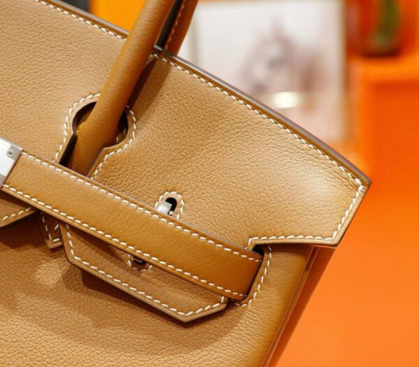 DR96 Factory Birkin Evercolor Leather Gold Brwon Gold Hardware 30cm Full Handmade