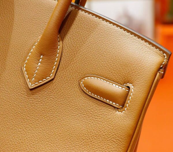 DR96 Factory Birkin Evercolor Leather Gold Brwon Gold Hardware 30cm Full Handmade