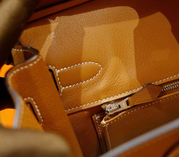 DR96 Factory Birkin Evercolor Leather Gold Brwon Gold Hardware 30cm Full Handmade