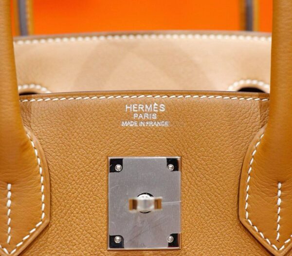 DR96 Factory Birkin Evercolor Leather Gold Brwon Gold Hardware 30cm Full Handmade