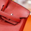 DR96 Factory Birkin Togo Leather Chinese Red Silver Hardware 25cm Full Handmade