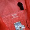 DR96 Factory Birkin Togo Leather Chinese Red Silver Hardware 25cm Full Handmade
