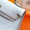 DR96 Factory Mini Kelly Epsom Leather Sweet Light Blue Silver Hardware 19cm Full Handmade